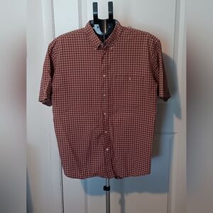 Bugle Boy Red and White Casual Button Down Shirt